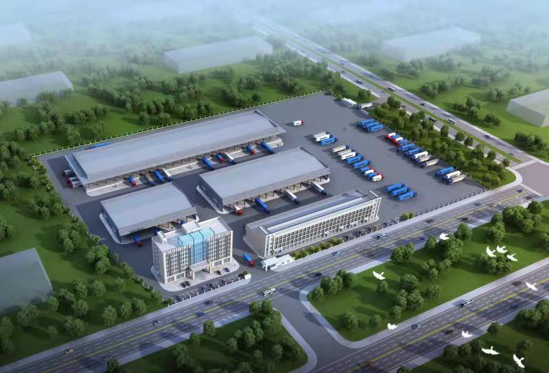 捷順達(dá)物流園項(xiàng)目建設(shè)整體工程，已完成一半